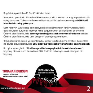 İstanbul Büyükşehir'de DEM Parti adaylarını destekliyoruz