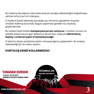 İstanbul Büyükşehir'de DEM Parti adaylarını destekliyoruz
